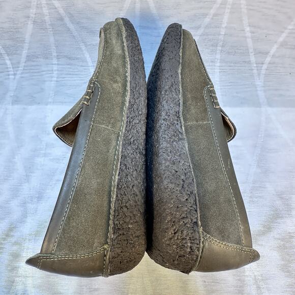 Lands' End Women's Loafers Crepe Sole venetian sz 8.5 M‎ Mocs Army Green 86366 - Picture 6 of 9